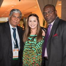 WTCA Director,Vijay Kalantri, Patricia O'Connor, WTC Kansas City; and WTCA Director, John Adeleke