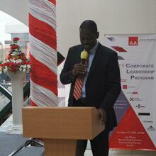 A lecture on Asset and debt management being  delivered by Dr. Ogbarmey Tetteh