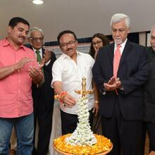 lighting the auspicious inaugural lamp