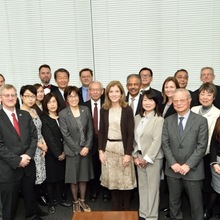 Nikia Clarke with Ambassador Caroline Kennedy