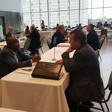 WTC ACCRA DELEGATE HAVING A B2B MEETING