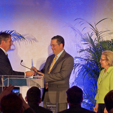 Bruce Carnevale accepting award