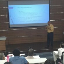 Mr. Harshawadhan Parekh,MD-HardChem Electronics Group, explaining on the Needs of Conducting Export Business 