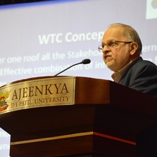 Mr. Ghate addressing on WTC Navi Mumbai 