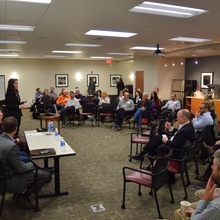 MWTC Executive Director Brigitta Miranda-Freer makes introductions