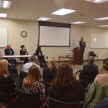 Justin Bigart of Wisetail addresses a great turnout