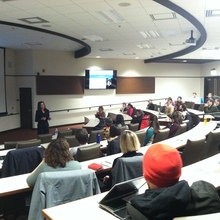 MWTC Executive Director Brigitta Miranda Freer introduces Israeli Consul General Dr. Andy David