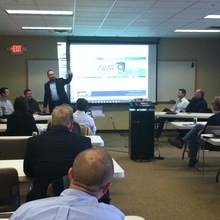 Joel Pineiro of Ascent Vision addresses attendees