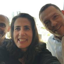 MWTC Director Brigitta Miranda-Freer with Philippe Diaz of Dermaxon and Eric Stern, Senior Advisor to Montana Governor Steve Bullock