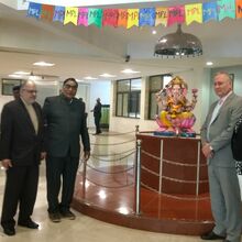 Welcoming the guest at medical college