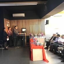 Mr R Gopal welcoming the guests