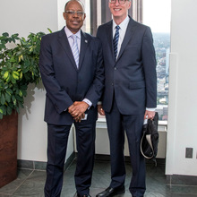 Guest Speaker Harold T. Epps Poses for a Photo