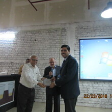 Welcoming the main speaker Mr. P Iyer