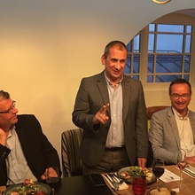 Murray NORTON, CEO of the Jersey Chamber, giving a short speech