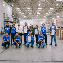 Receiving the ISO 9001:2015 recertification at AGWTC 