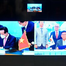 Moment Signing the MOU Signing ceremony of Binh Duong and Gangnam-gu