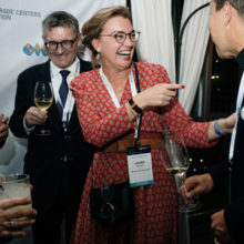 Laurie Grzechnik (WTC Lille) and WTCA members networking at the 2022 WTCA Member Forum