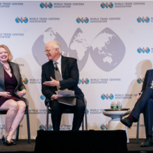 Crystal Edn (WTCA Director Member Services), Jim Perry (WTCA General Counsel) and Robin van Puyenbroeck (WTCA Executive Director-Business Development)