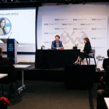 WTCA Board Members Scott Center (WTC Savannah) and Pamela Pascual (WTC Metro Manila)