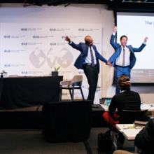 WTCA Board Members Scott Center (WTC Savannah) and Togbe Afede XIV (WTC Accra)