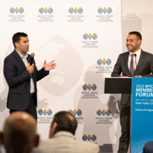 Ignacio Del (WTC Montevideo, WTCA Punta Del Este, WTCA Board Member) and Ed Allison-Wright (WTC Gibraltar, WTCA Board Member)